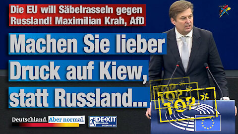 Die EU will Säbelrasseln gegen Russland! Maximilian Krah, AfD