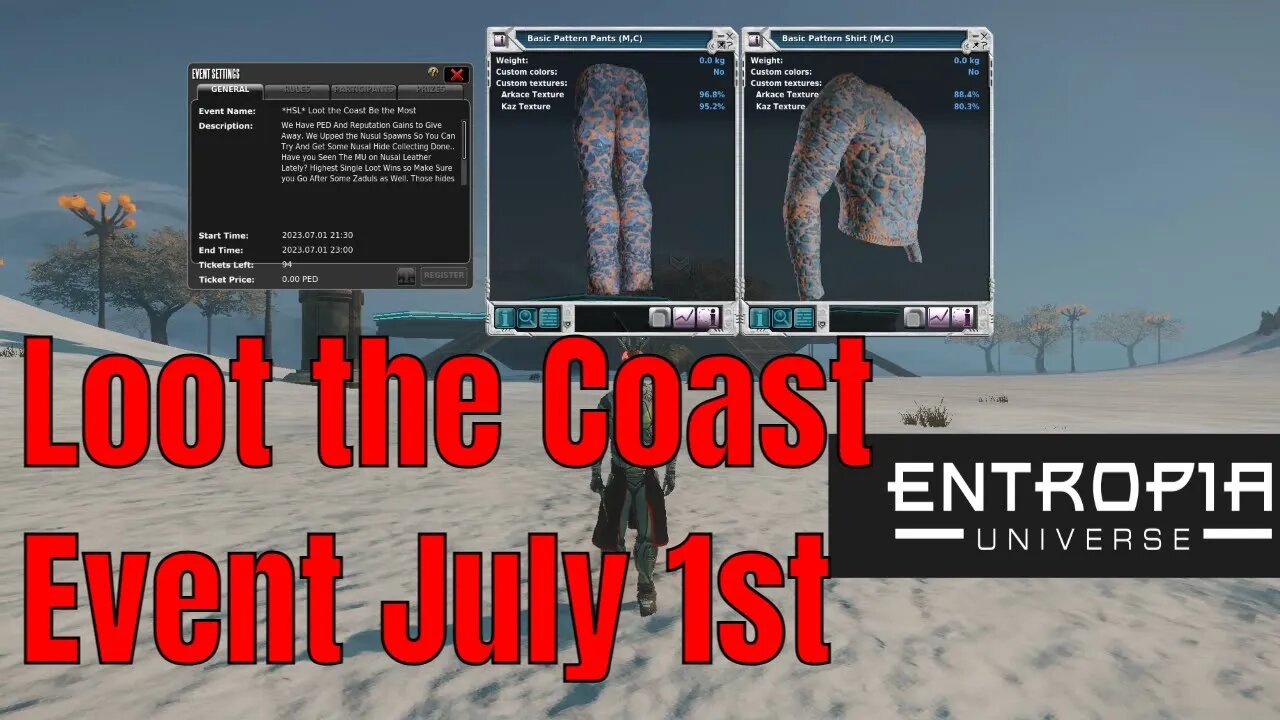 The Khorum Coast HSL Event for Entropia Universe July 1st 2023