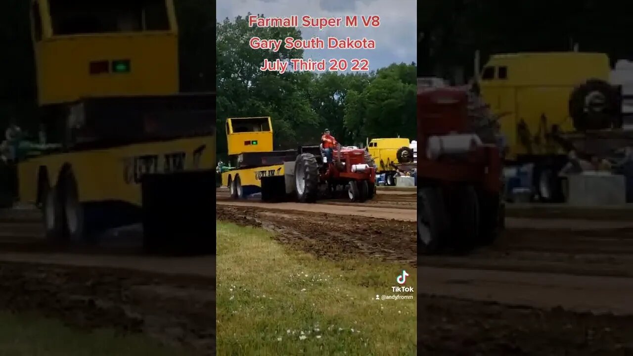 Farmall Super M V8 SledPulling Gary South Dakota July 3rd 2022