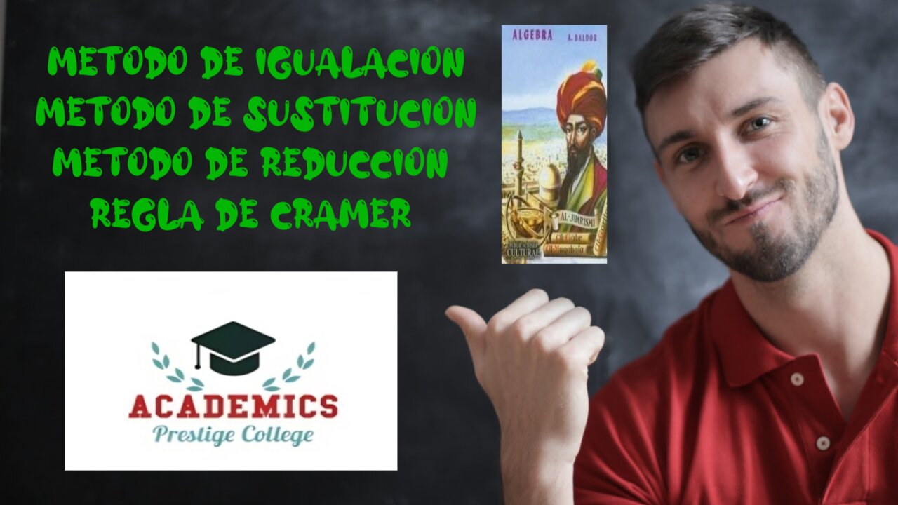 METODO DE IGUALACION, SUSTITUCION, REDUCCION Y REGLA DE CRAMER