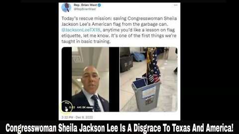 Congresswoman Sheila Jackson Lee Is A Disgrace To Texas And America!