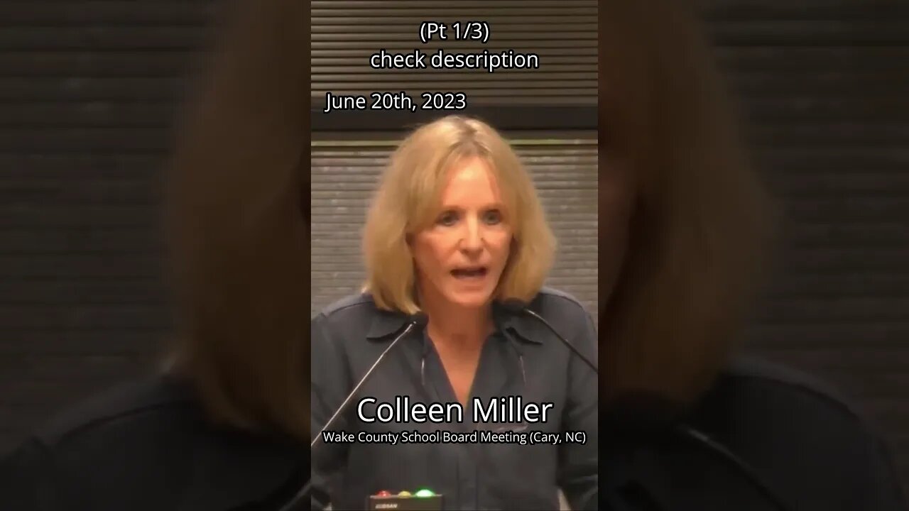 (1/3) Colleen Miller Public Comment (06-20-2023) #shorts #shortsfeed #news #politics #school