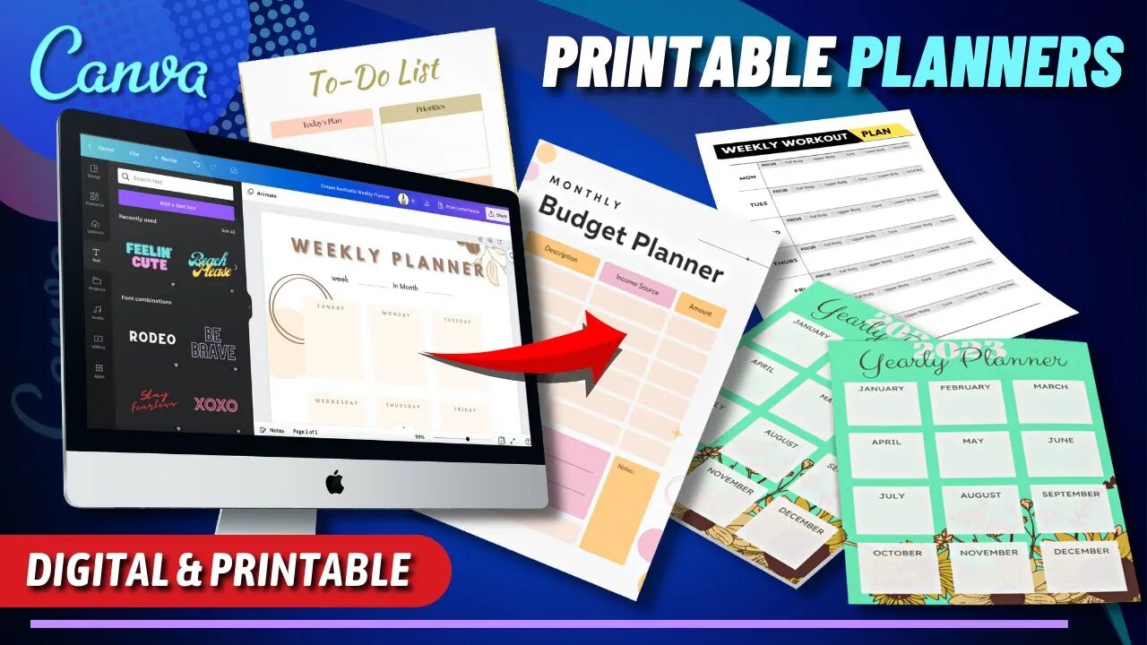 How To Make Printable Planners With Canva!