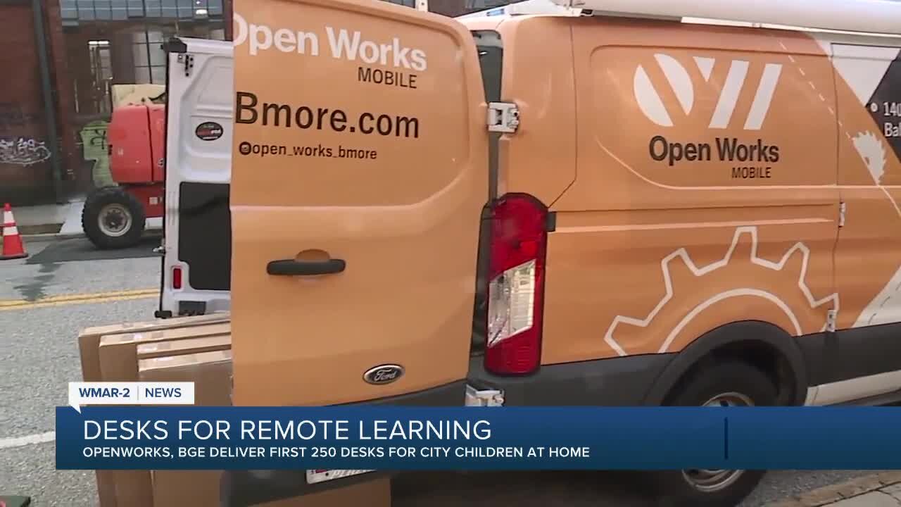 Desks delivered for remote learning