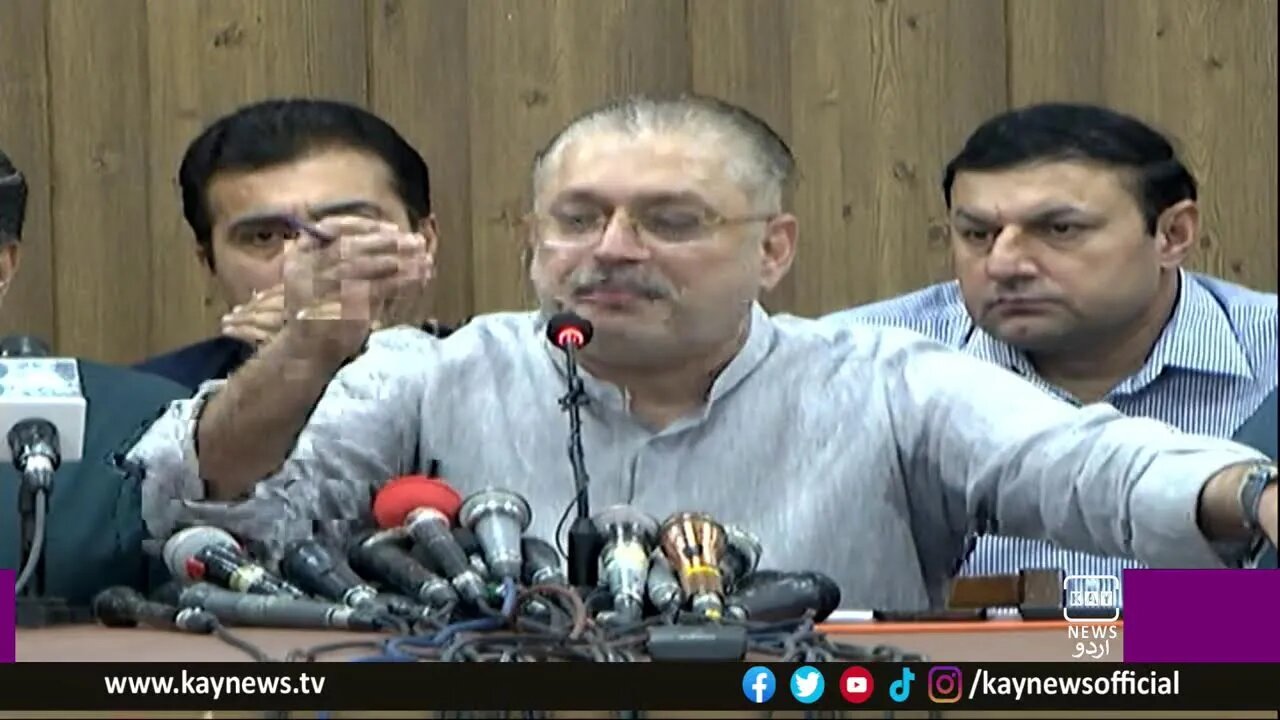 رہنما پیپلز پارٹی شرجیل انعام میمن کی میڈیا سے گفتگو