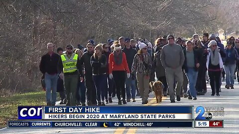 Marylanders participate in "First Day Hike" to start the new year