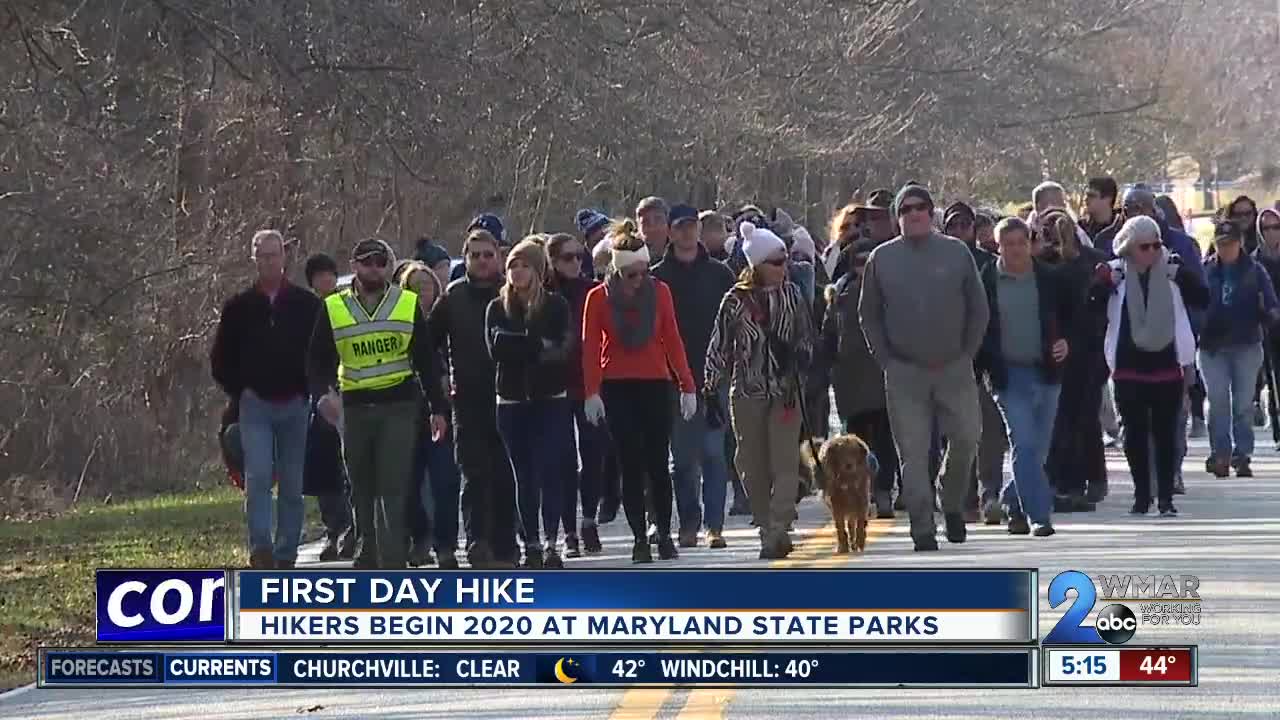 Marylanders participate in "First Day Hike" to start the new year