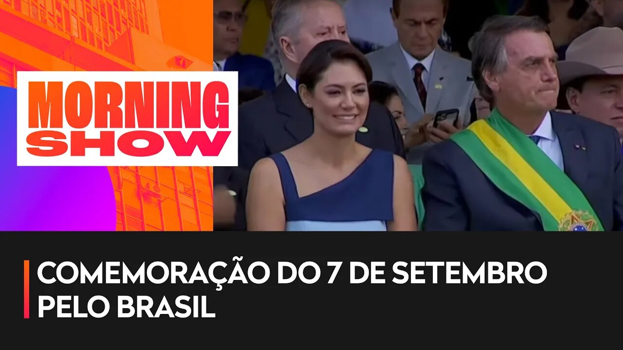 Conrado, Noblat, Martínez e Figueiredo acompanham desfile de 7 de setembro