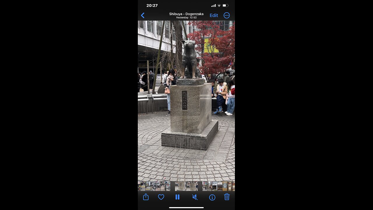 Loyalty dog Hachi sculpture in front of Tokyo Shibuya Station