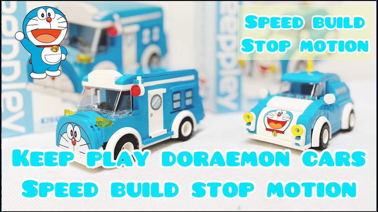 Keeppley Doraemon Cars Building Bricks Speed Build Stop Motion | Alternative Lego