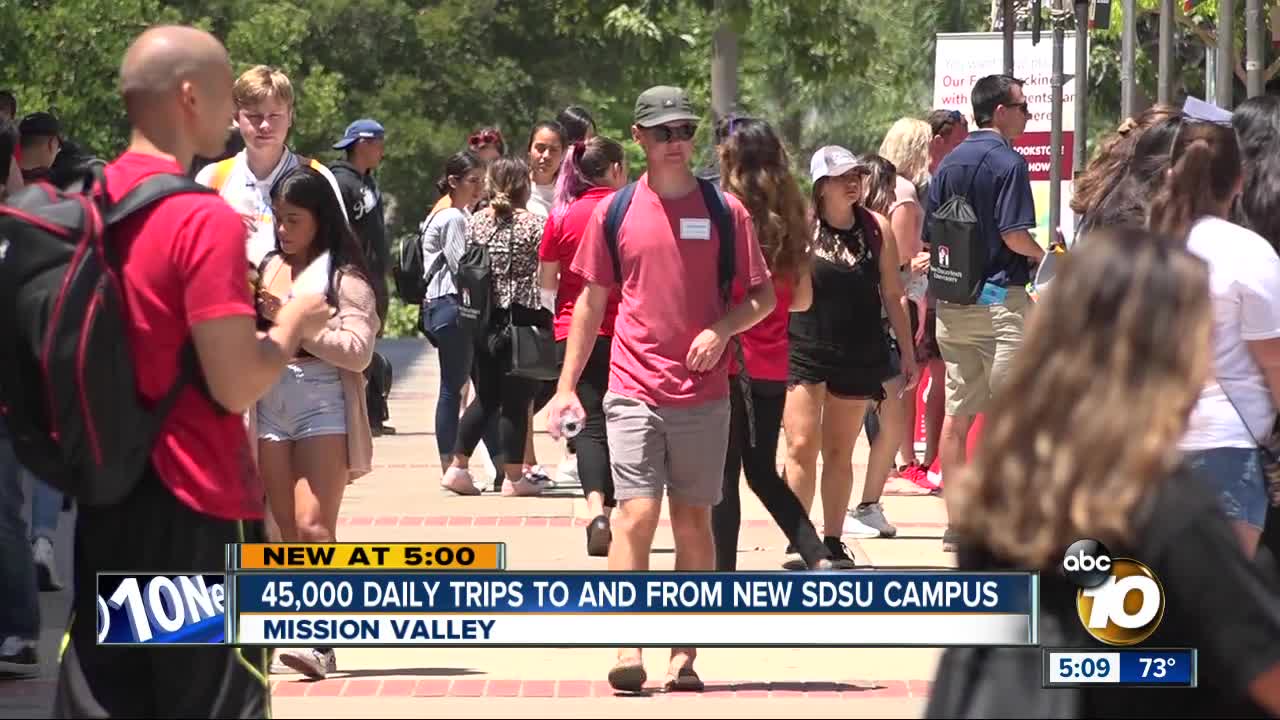 Study: 45,000 daily trips to and from SDSU Mission Valley campus