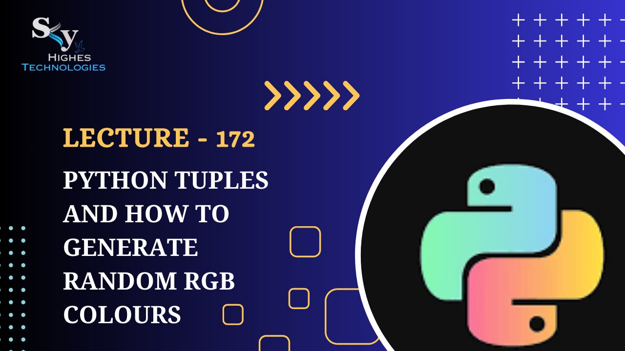 172. Python Tuples and How to Generate Random RGB Colours | Skyhighes | Python