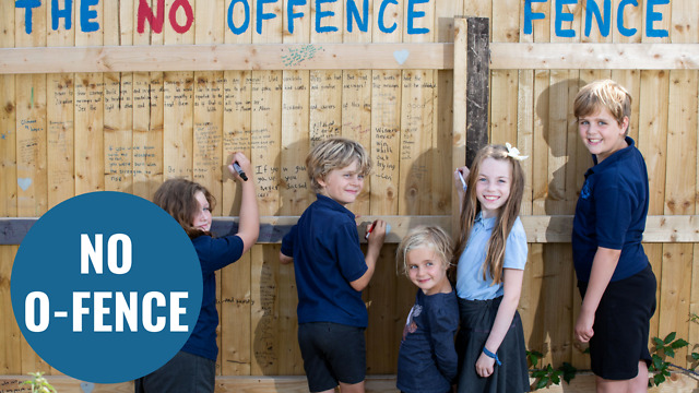 Woman who spots vile graffiti on her fence invites kids to write positive messages