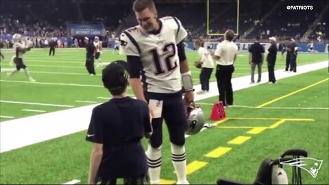 Michigan's Larry Prout Jr meets Tom Brady