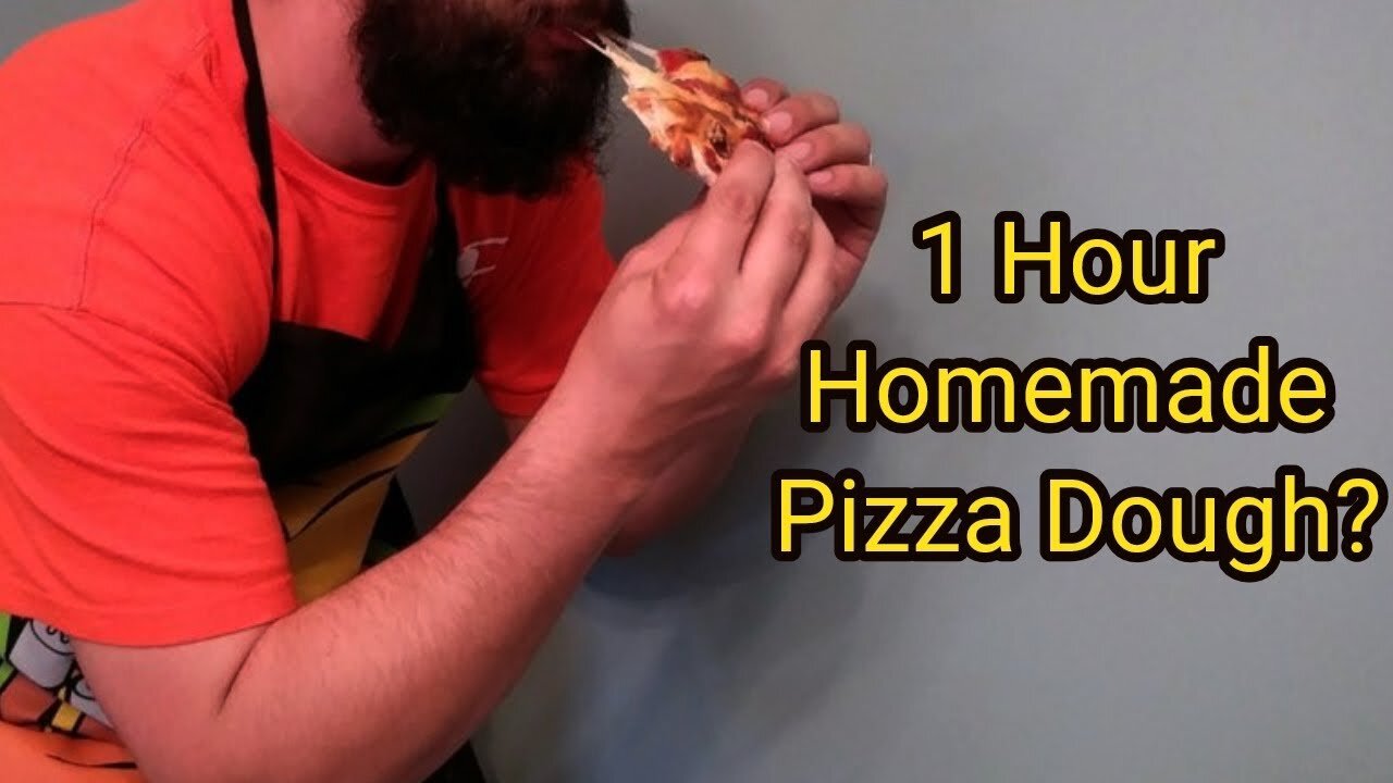 Homemade pizza dough in 1 hour