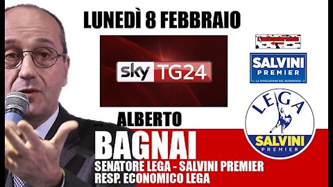 🔴 Sen. Alberto Bagnai ospite a "Sky Economia" del 08/02/2021.