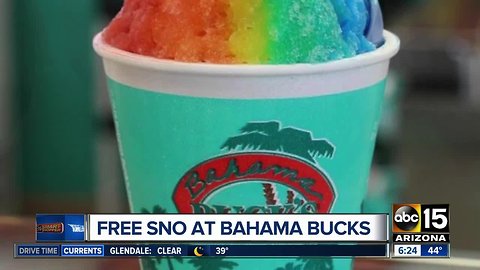 Get free Sno at Bahama Buck's on Tuesday