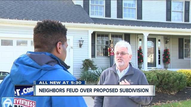 Neighbors feuding over proposed $35 million subdivision