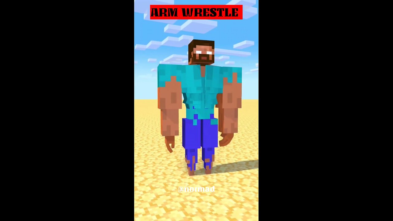 HELP_Herobrine Arm Wrestle VS Entity (Bones Imagine Dragons) #minecraft #herobrine #anime #hindi