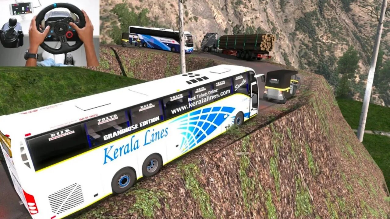 BUS SIMULATOR INDONESIA|| Dangerous Road Driving #bussidmod #bussimulatorindonesia
