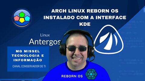 ARCH LINUX REBORNOS INSTALADO COM A INTERFACE KDE