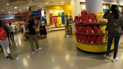 M&Ms store shop. Leicester Square London. GoPro 10th July 2023