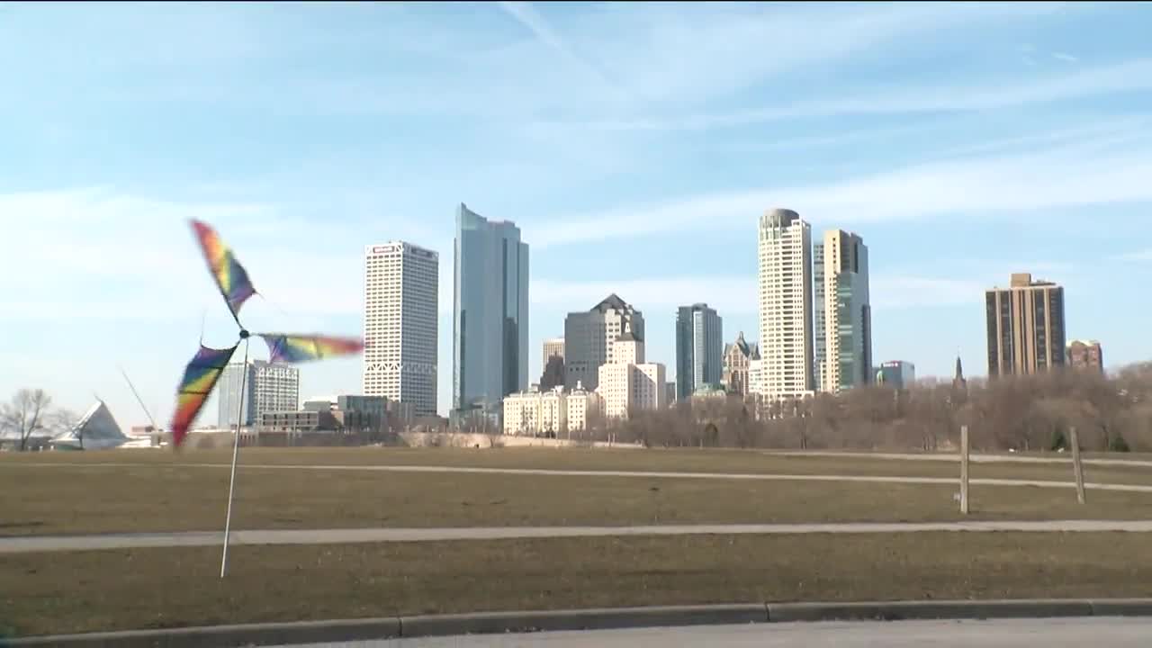 Local residents enjoy the warm weather throughout Milwaukee on Sunday