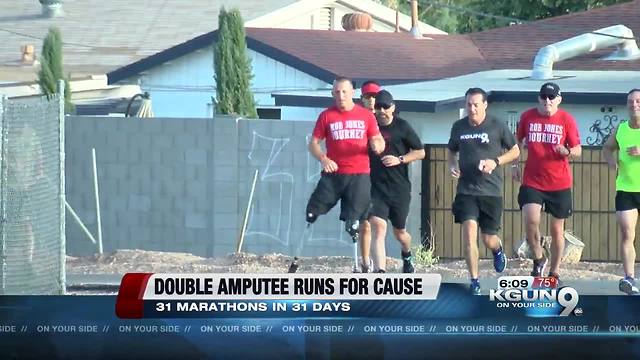 Double-amputee marathoner stops in PHX for run