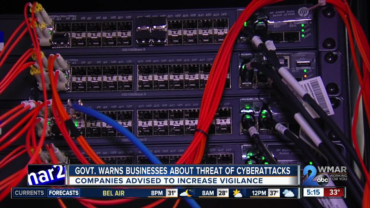 U.S. warns businesses of threat of cyberattacks