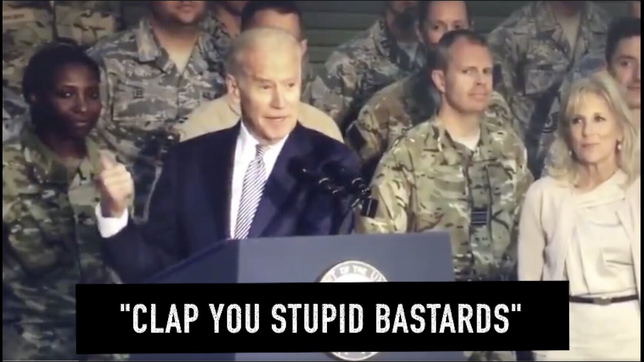 Joe Biden "clap for that you stupid ba.....s": Joe Biden in action