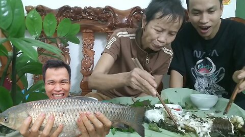 Steamed grass carp is very easy to make