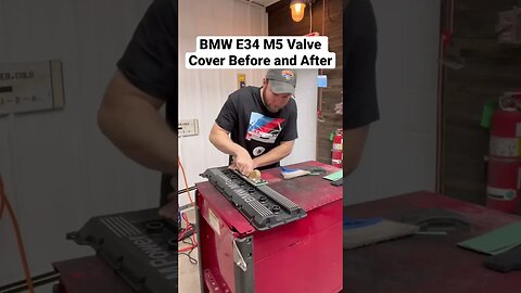 BMW E34 M5 Valve Cover Restoration #shorts #bmw #cars #diy #bmwm5 #bmwe34 #restoration #mechanic