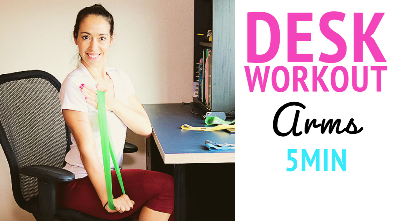 Quick Arm Workout at your Desk with Mini Resistence Bands | Workout at Work