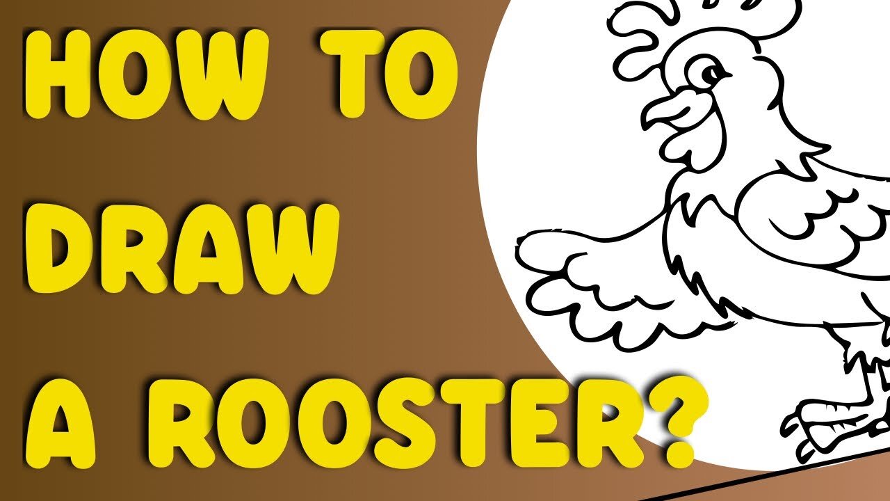 How to draw a Rooster | Rooster (Cockerel) Easy Draw Tutorial