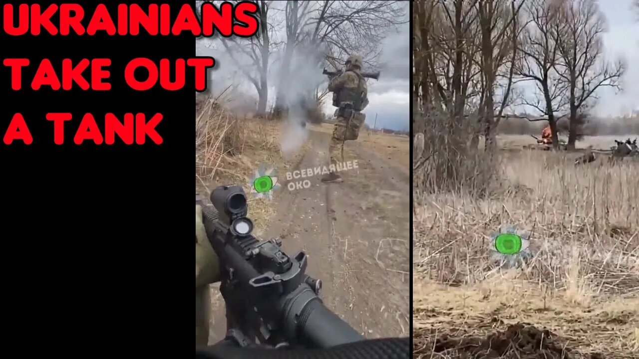 Ukrainians Take Out A Russian Tank