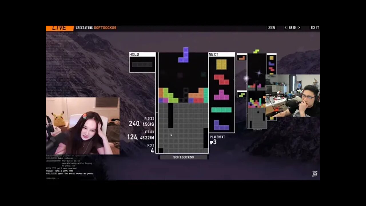 Peter Reaction When He Saw Tina's Tetris Skill