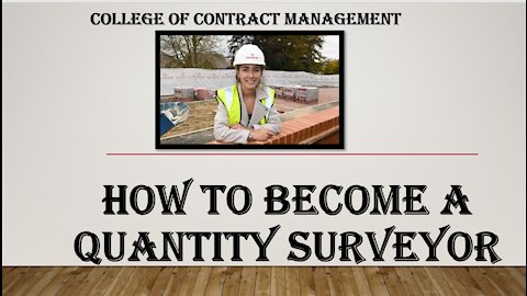 How to become a quantity surveyor 2