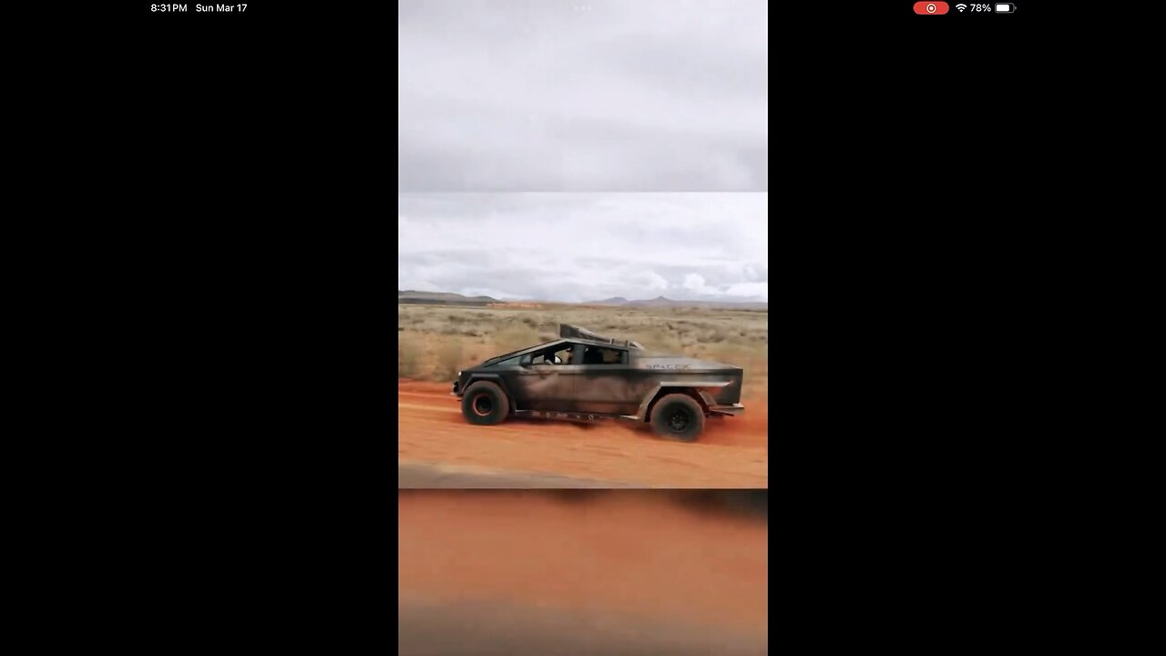 Tesla Cyber Truck doing 50mph on rough terrain