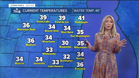Clouds move in leaving highs in the low 40s Thursday