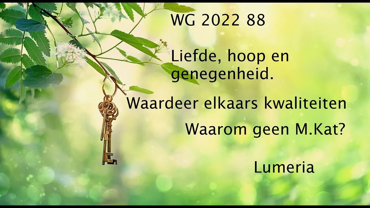 WG 2022 88b Update en Waarom M.Kat niet bij Lumeria?