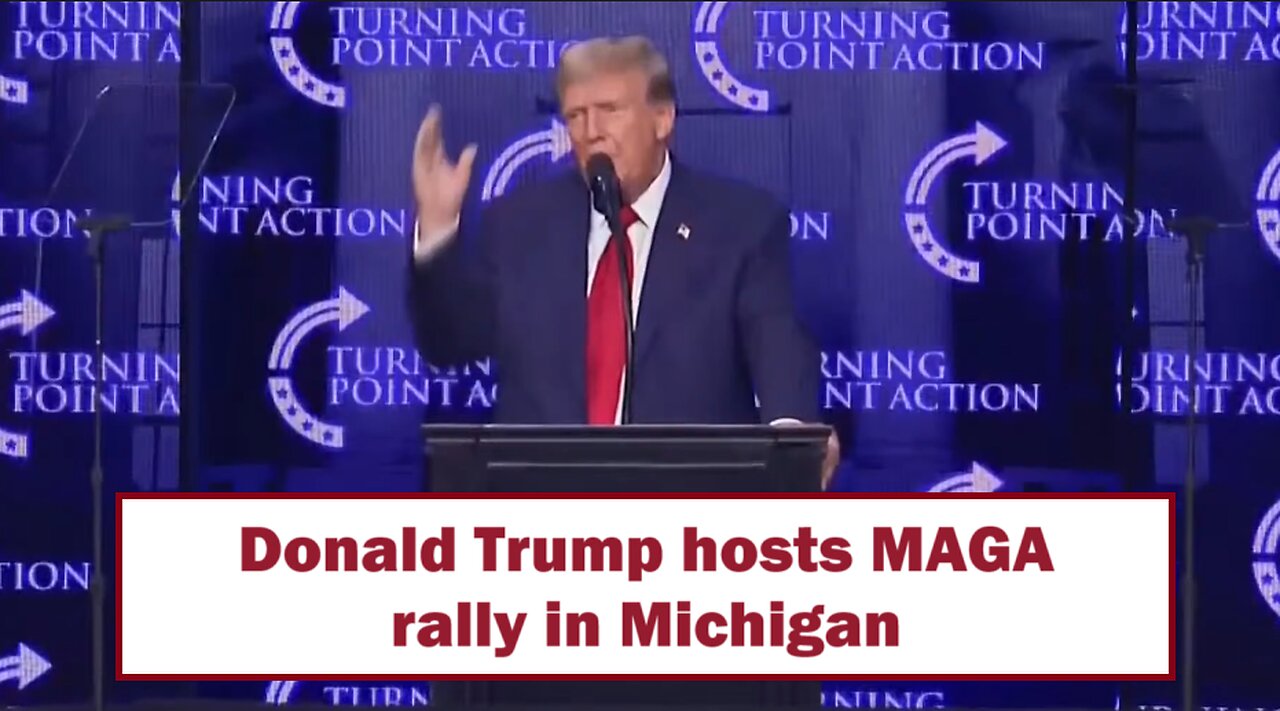 President Donald Trump hosts MAGA rally in Michigan