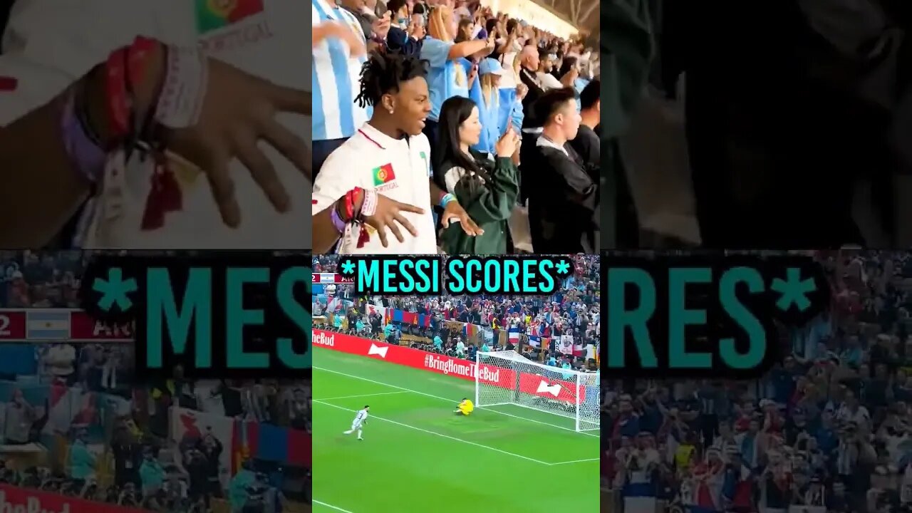 speed reaction after messi scores