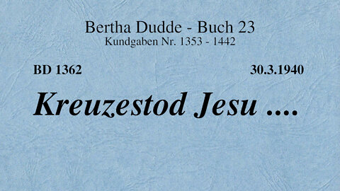 BD 1362 - KREUZESTOD JESU ....