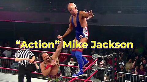 71 year old pro wrestler “Action” Mike Jackson walks the top rope with ease