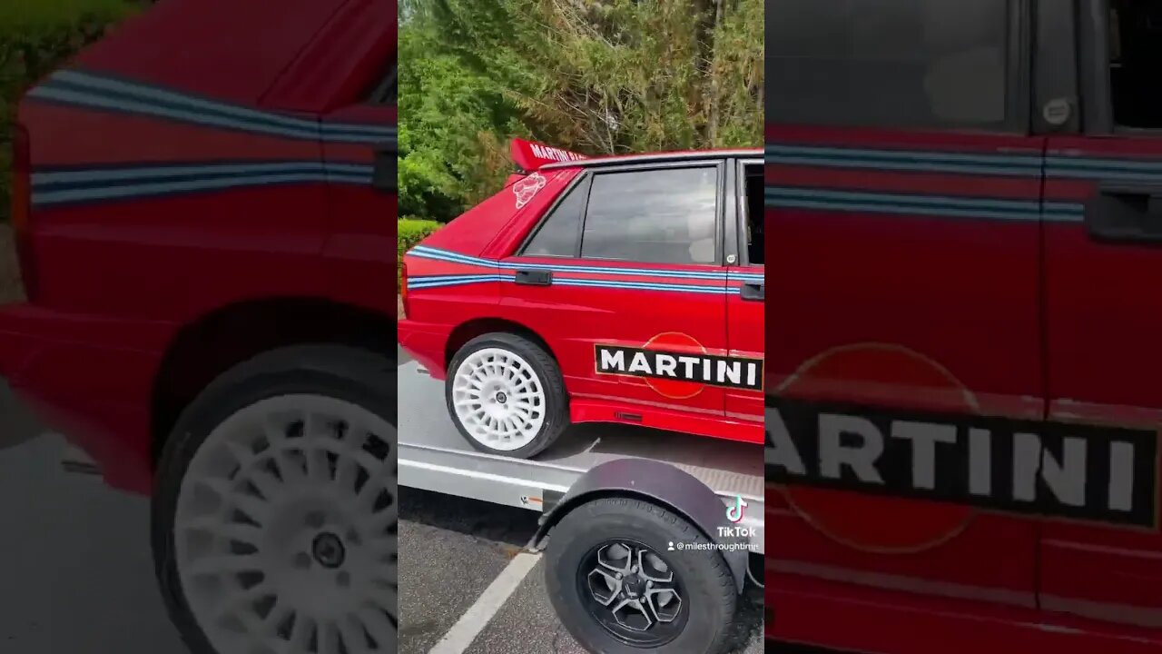 1989 Lancia Delta Integrale loaded on a Futura Trailer
