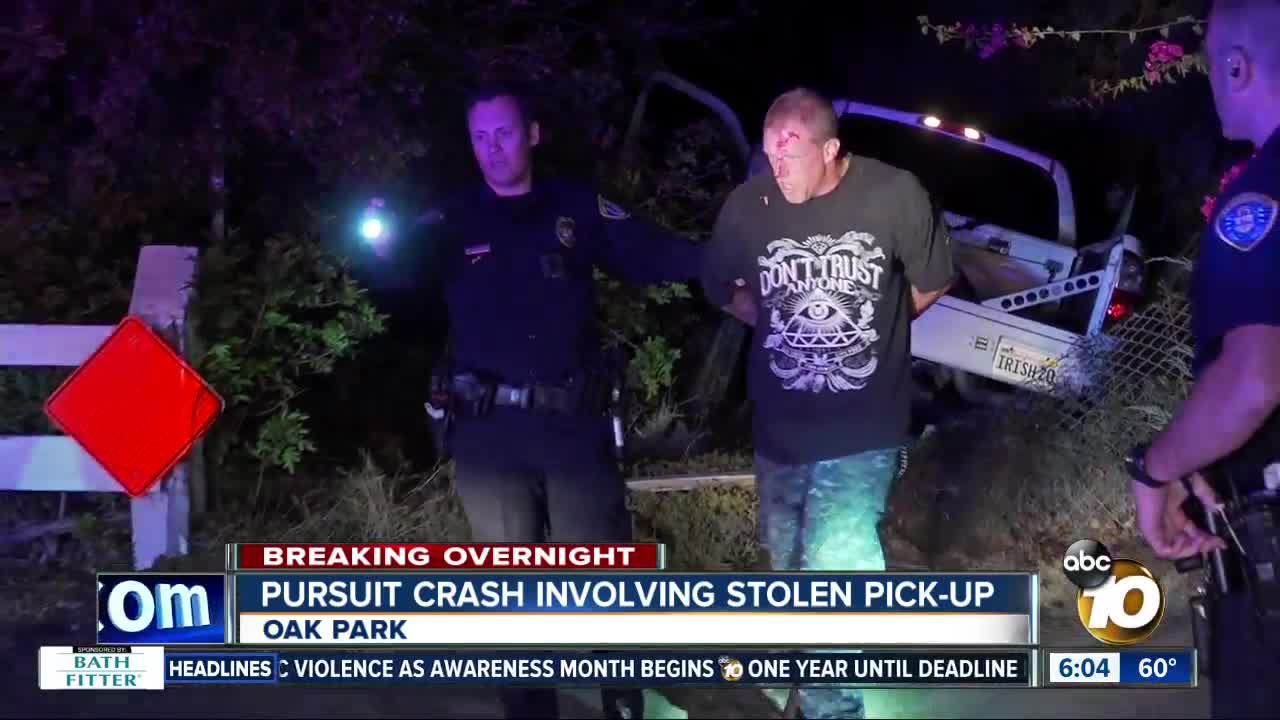 Driver in suspected stolen truck arrested by San Diego police after chase