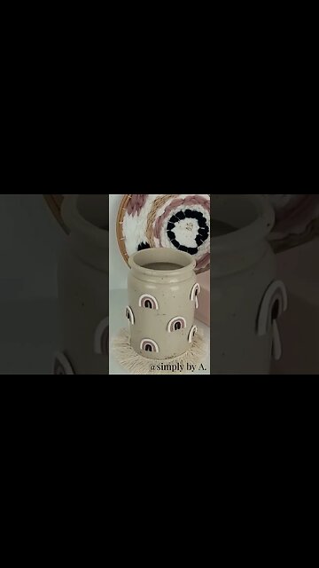 DIY BOHO rainbow vase #shorts #diyshorts #diyhomedecor #polymerclay #diycrafts #diyboho