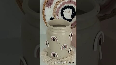 DIY BOHO rainbow vase #shorts #diyshorts #diyhomedecor #polymerclay #diycrafts #diyboho