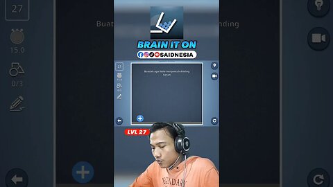 Gerakkan bola magnet menyentuh dinding kanan | Brain It On level 27