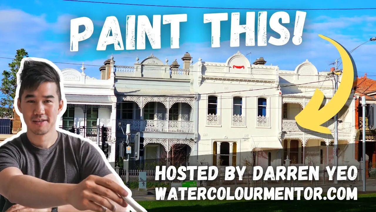 Let's Paint An Urban Townhouse Scene! LIVE Watercolor Workshop